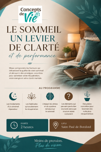 Jeudi 11 février 2027-Le sommeil, un levier de clarté et de performance
